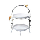 CAKE DISH 2 TIRE ROUND SILVER 87-8B M.T