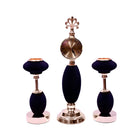 CANDLE STAND WITH CLOCK 3PC IR 25969