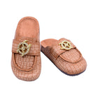 GIRLS MULE CORK SOLE L-BROWN JH4234-B 30-35 IR-26