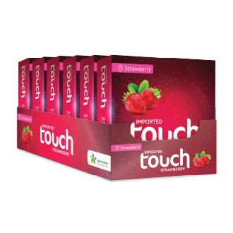 Touch Strawberry Flavored Condom Tray - Pack of 3 - 18 Pieces (6 x 3's)