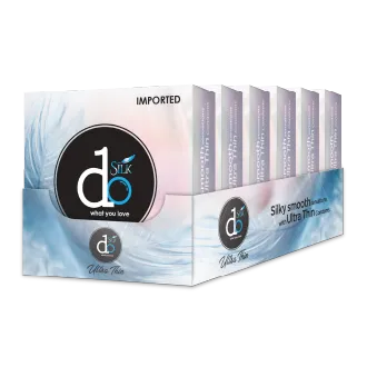 DO Silk Ultra Thin Condoms Tray - Pack of 3 - 18 Pieces (6 x 3's)