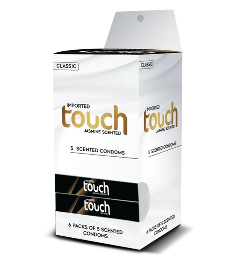Touch Classic Condom Tray - Jasmine Scented - Pack of 5 - 30 Pieces (6 x 5's)