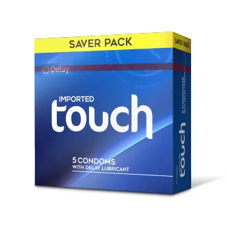Touch Delay Condoms - Pack of 5 - With Delay Lubricant