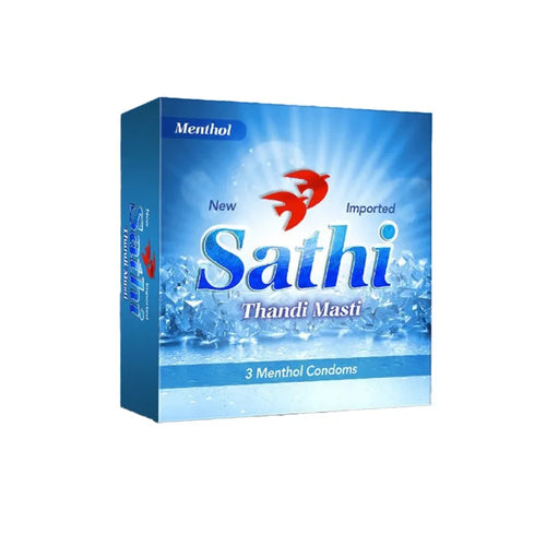 Sathi Menthol Condoms - Pack of 3
