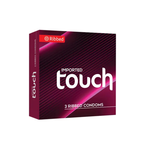Touch Ribbed Condoms - Pack of 3