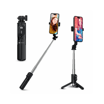 3-in-1 Pocket Size Selfie Stick with LED Fill Light & Bluetooth Remote