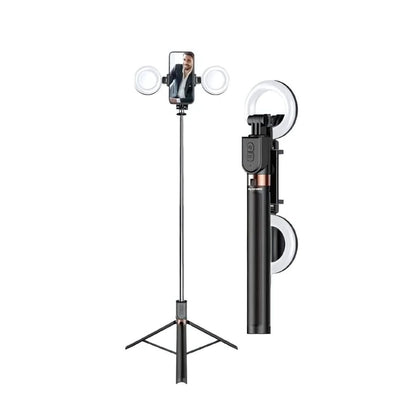 Ultra 4-in-1 Bluetooth Selfie Stick Tripod with LED Light & Wireless Remote – 170cm