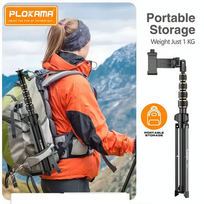 Plokama PK-998 Multifunctional Selfie Stick Tripod with Bluetooth Remote