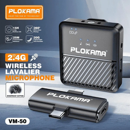 2-in-1 Wireless Lavalier Microphone for iPhone