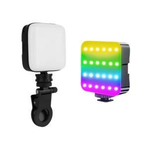 Mini Rechargeable RGB LED Fill Light with Phone Clip
