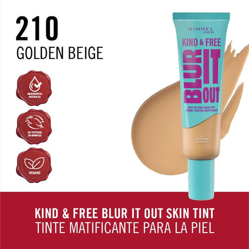 Rimmel Kind & Free Liquid Foundation 30ml Mat Golden Beige Iv