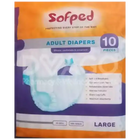 Sofped Adult Diapers Size L 10Pcs