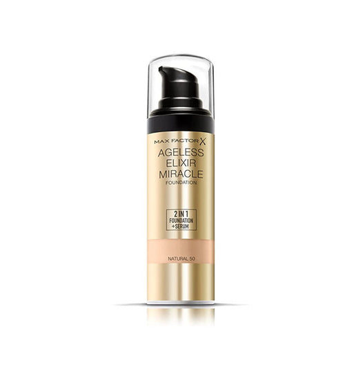 Max Factor - Ageless Elixir 2-in-1 Foundation And Serum, Spf 15, 5 Natural