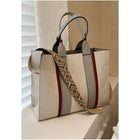 Shein - Letter Graphic Shoulder Tote Bag Large Capacity For Daily Work