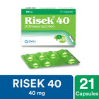 Risek 40mg Capsules 21's | Omeprazole Acid Reflux & Ulcer Medicine