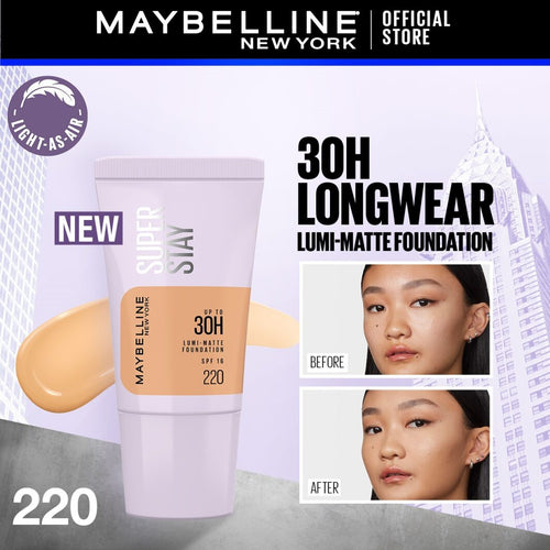 Maybelline New York - Superstay Lumi Matte Liquid Foundation With Spf-16, 30h Weightless Longwear, 18ml, (shade 220)