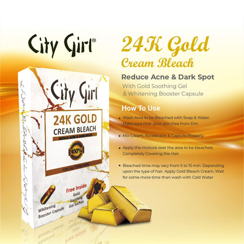 City Girl - 24k Gold Bleach Cream Sachet (25g)