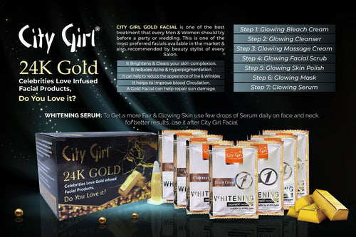 City Girl - 24k Gold Facial Sachet Kit (85g)