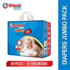 Shield Baby Diaper Jumbo Pack Medium Size 3 (88 Pieces)