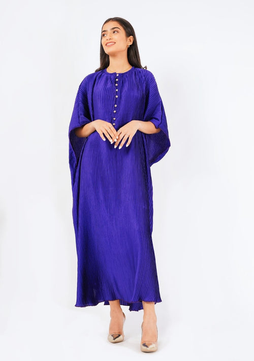 Nine90nine- Kaftan (pleated Fabric) - Royal Blue