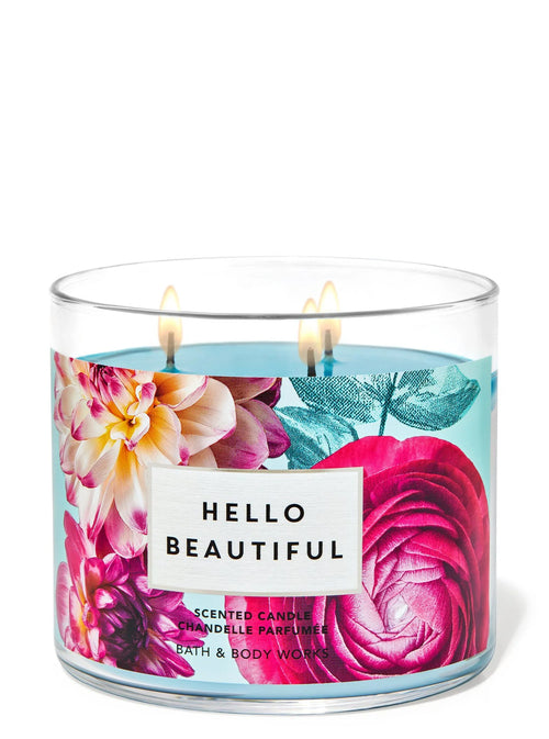 Bath & Body Works - Hello Beautiful 3 Wick Candles 414gms