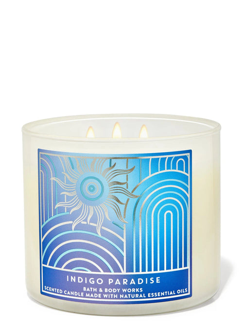 Bath & Body Works Indigo Paradise 3 Wick Candles 414gms