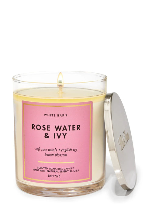 Bath & Body Works Rose Water & Ivy Single Wick Candles 226g