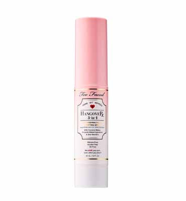 Too Faced- Cosmetics Hangover 3-in-1 Replenishing Primer & Setting Spray Mini, 30 Ml