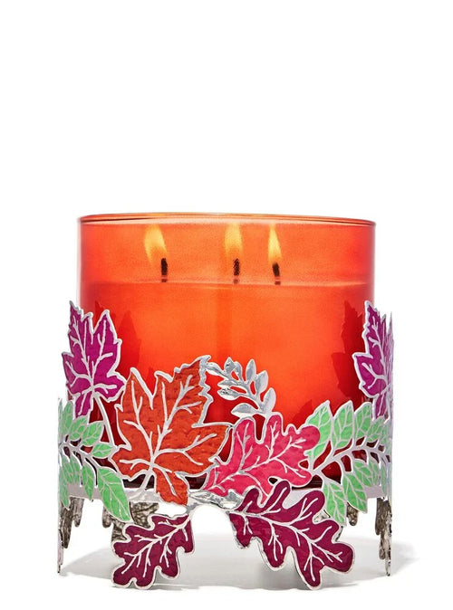 Bath & Body Works - Leaf Garland 3 Wick Candle Holders