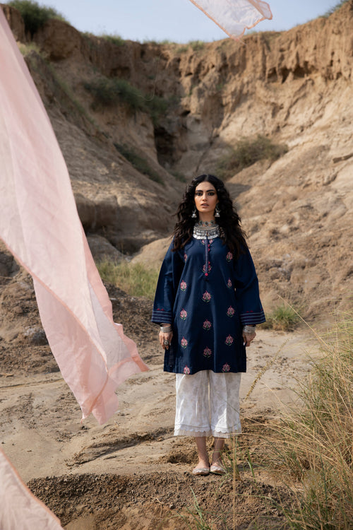 Sapphire - Embroidered Khaddar Shirt