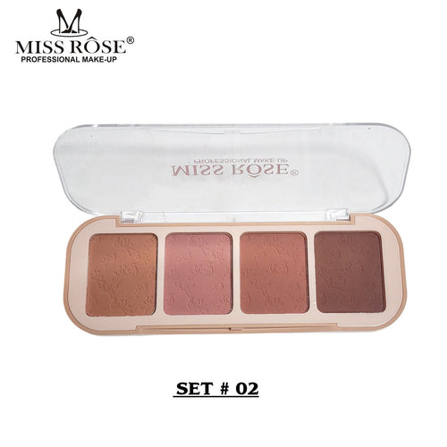 Miss Rose - Makeup 4 Color Blushers Palette -02