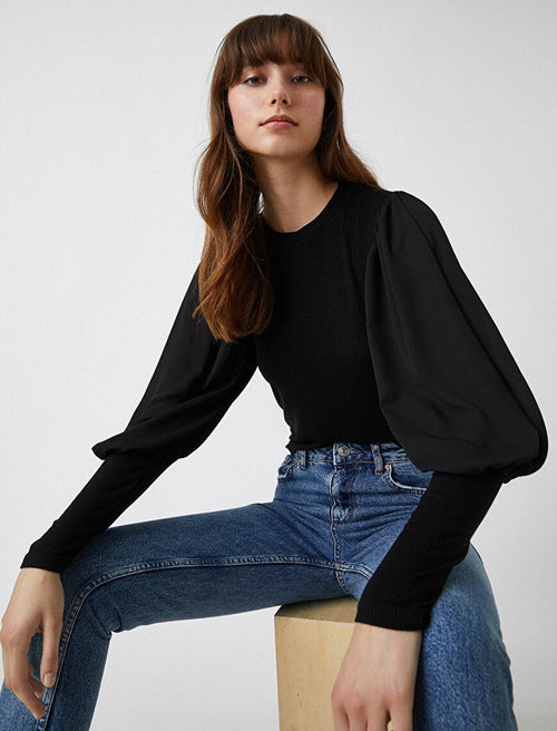Koton Watermelon Sleeve T Shirt Black