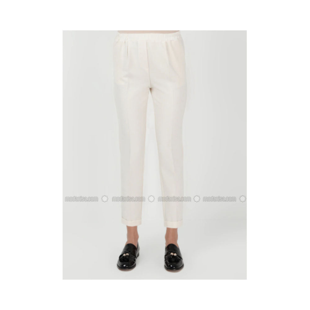 Modanisa Rabia Karancı Cream Pants