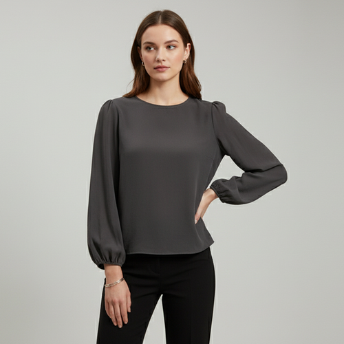 Vybe - Round Neck Top - Black