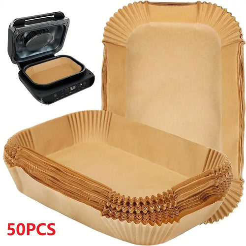 Home.co- Air Fryer Disposable Square Papers (50pcs Set) Size: 160mmx45mm