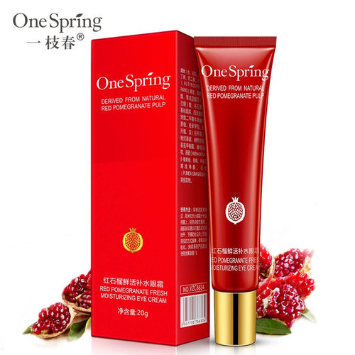 One Spring - Red Pomegranate Moisturizing Eye Dark Circles Anti Puffiness Wrinkles Cream 20g