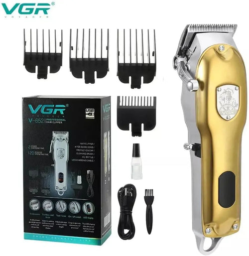 Vgr - V-652 Professional Salon Series Hair Clipper, Cord/cordless, Led Display