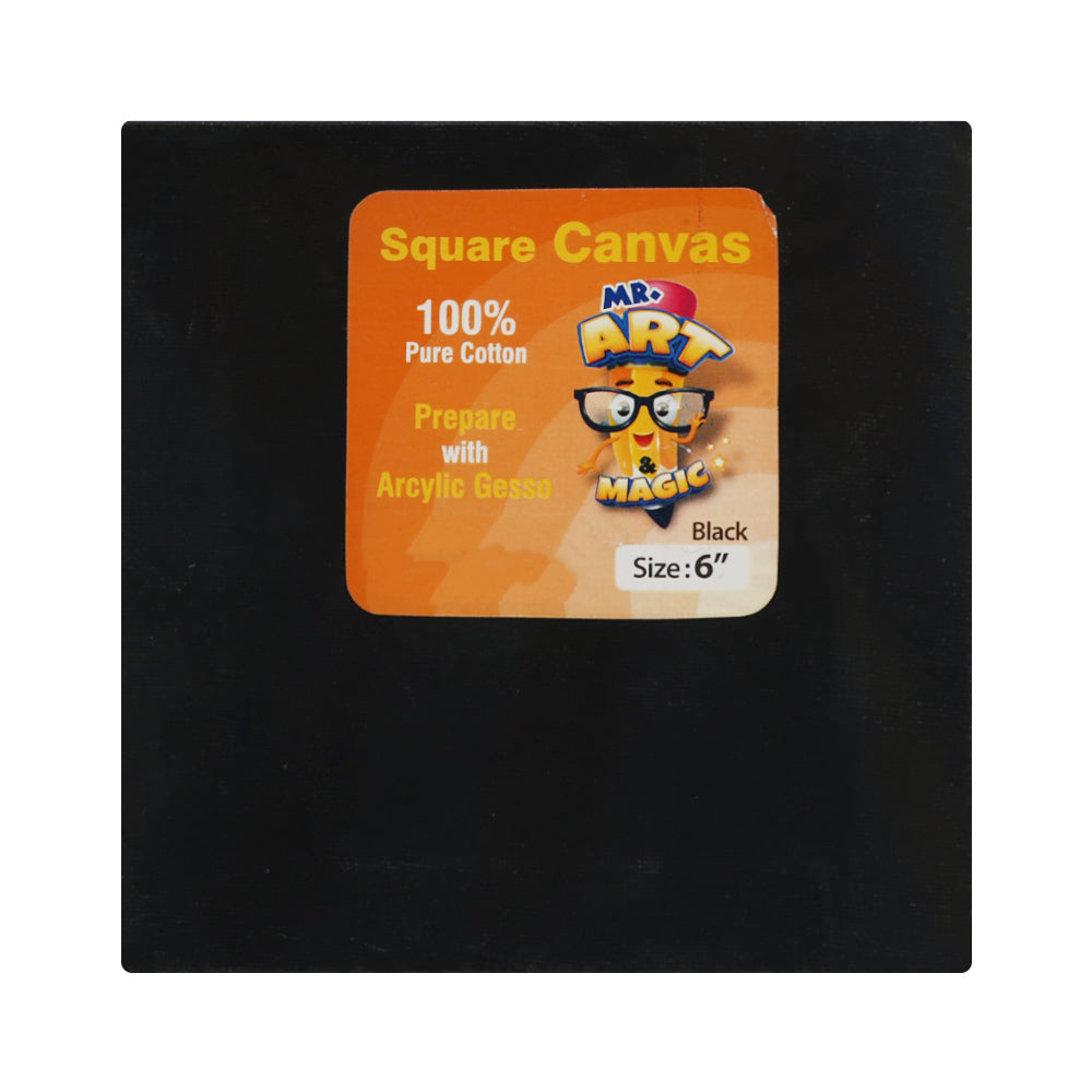 3156 CANVAS BOARD SQUARE BLACK 6INCH