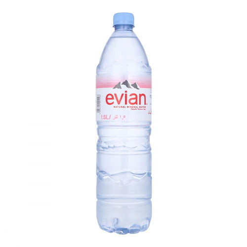 EVIAN MINERAL WATER NATURAL 1.5 LTR