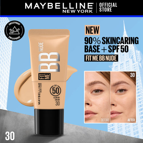 Maybelline New York - Fit Me Nude Bb Cream Natural Dewy Look + Spf 50, 30