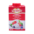 PRESIDENT WHIPPING CREAM 200ML