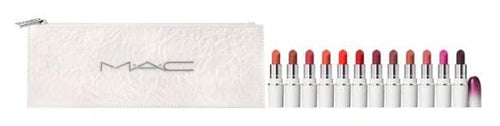 Mac - Lips By The Dozen Mini Powder Kiss Lipstick 12 Piece+bag