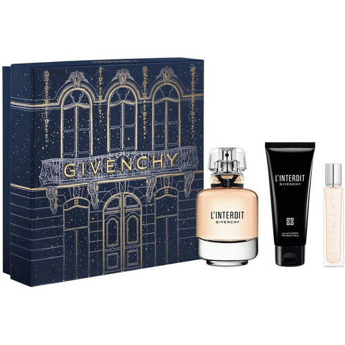 Gift Set - Givenchy L'interdit Women Set 3s (edp 80ml+ B/milk 75ml+ 12.5 Travel Spray)