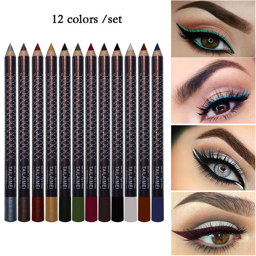 Miss Rose 12 Pc Make Up Pencil Perfect Eyeliner