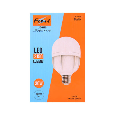 LED BULB VALUE 30W E273150LM 3000K 15KHRS 100V-265V 2KV SPD