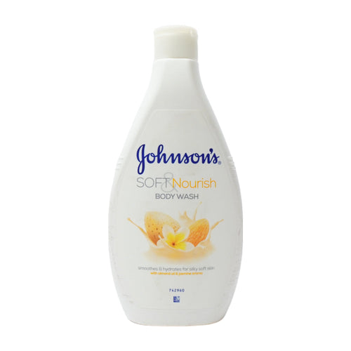 JOHNSONS BODY WASH SOFT NOURISH ALMOND OIL & JASMINE 400 ML
