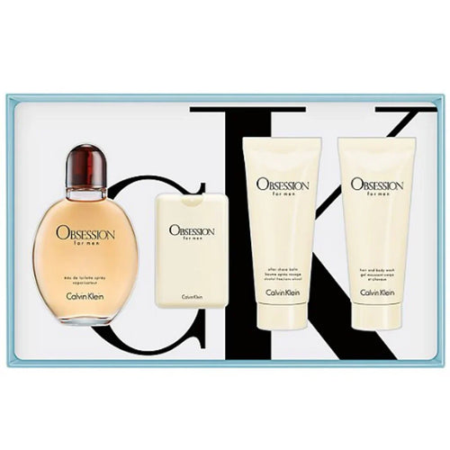Calvin Klein - Obsession Men (edt 125ml+20mldeo+100mlasb+100mlb/gel) 4s Gift Set