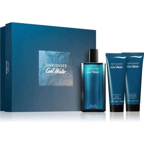 Gift Set - Cool Water Men (edt 125ml + A/s + S/g) 3pcs Gift Set
