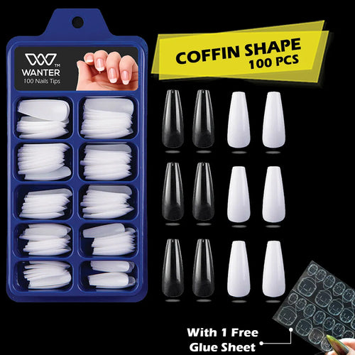 Colorme - Wanter 100-pc Assorted Acrylic Nails Kit