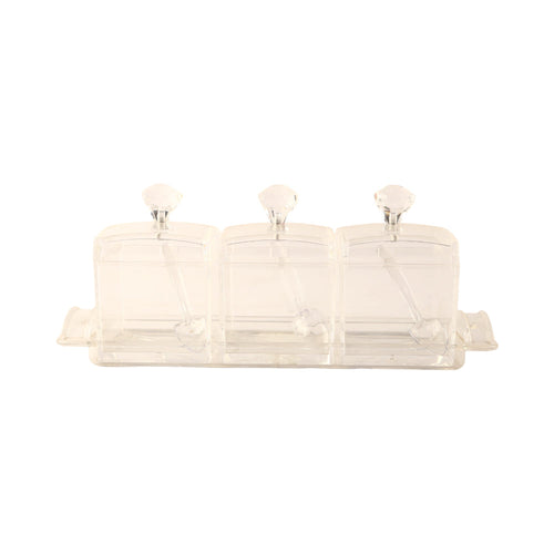 JAM POT SET 3PC ACRYLIC IR F2910
